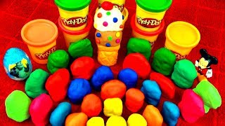 30 Surprise Eggs Play Doh Kinder Disney Cars IceCream SpongeBob Angry Birds Super Mario Peppa Pig [upl. by Lenoyl]