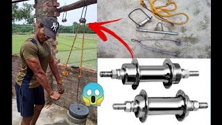 Homemade Pulley Machine For Triceps  homemade gym equipment  awesome ideas  Fit Rishu [upl. by Essilec]