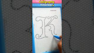 how to write capital k in calligraphy ✍️ writing alphabet K✍️ shorts calligraphy [upl. by Rialc358]