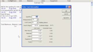 National Construction Estimator  Estimates Labor Descriptions Adding Lines Tax [upl. by Mann4]