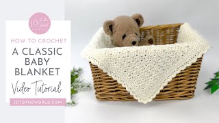 Crochet Simple And Fast Beginner Baby Blanket [upl. by Ashti]