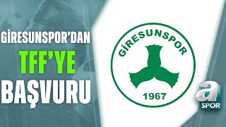 Giresunspordan TFFye Başvuru Yeşil Beyazlı Kulüp Küme Düşmenin Kaldırılmasını Talep Etti [upl. by Ahter]