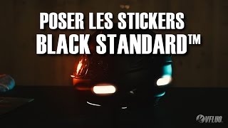 Poser les stickers casque réfléchissants noirs VFLUO BLACK STANDARD™ [upl. by Aninep923]