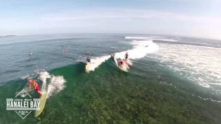 Hawaii FlyBy Hanalei Bay North Shore Kauai [upl. by Attesoj]