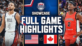 CANADA vs USA  USAB SHOWCASE  FULL GAME HIGHLIGHTS  July 10 2024 [upl. by Maryjo153]