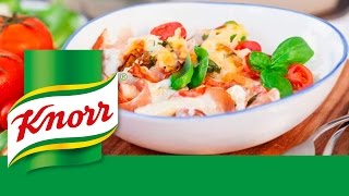 KNORR®  Recette de Gratin de pâtes jambon cru et tomates cerises [upl. by Lamprey]