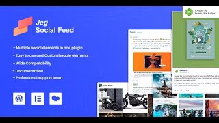 Jeg Social Feed for WordPress Widget Shortcode amp Add Ons for Elementor amp WPBakery Page By jegtheme [upl. by Charmion]