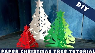 Alisons 3D Paper Christmas Tree Tutorial DIY [upl. by Marnia802]