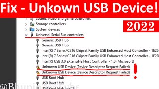 Unknown USB Device Device Descriptor Request Failed  Fix [upl. by Thissa]