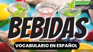 DRINKS Spanish Vocabulary  Names of drinks in Spanish with pronunciation  Bebidas en español [upl. by Llehcar]