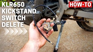 KLR650 Kickstand Safety Switch Delete HOW TO [upl. by Arrotal]