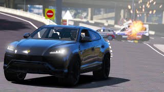 GTA 5 BRAQUAGE DE FOURGON BLINDÉ ET COURSE POURSUITE [upl. by Hametaf686]