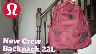 Lululemon New Crew Backpack 22L Review [upl. by Razid]