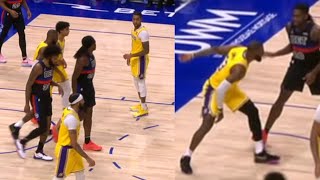 LEBRON GOES AT ISAIAH STEWART amp GETS CALLED FOR A TECH FOUL AFTER INCIDENT [upl. by Halfon]