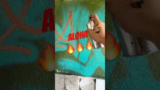 ALOHA Tag 🔥 aloha tag asmr paint satisfying spraycan art oddlysatisfying graffiti [upl. by Wilbur281]