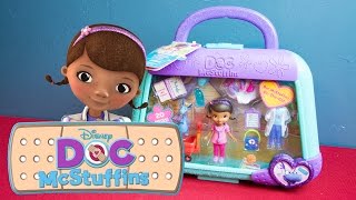 Doc McStuffins Toy  Doc McStuffins On the Go Stuffy Playset by Disney Junior [upl. by Ahsieat]