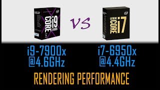 i76950x vs i97900x  OC VS OC  Rendering Performance Comparsion [upl. by Poock]