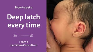 Breastfeeding latch  Deep Latch Technique  What you NEED to know to get a comfortable latch [upl. by Culosio]