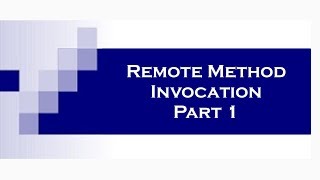 RMI Remote Method Invocation in Java Part 1 [upl. by Aliekahs]