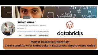 Create Workflow for Notebooks in Databricks StepbyStep Guide Databrickspysparkpythonnotebook [upl. by Modnar321]