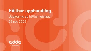 Hållbar upphandling  del fyra [upl. by Spooner]