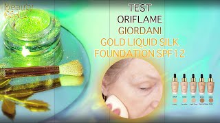 Cera dojrzała 65 plus ◉ TEST ◉ ORIFLAME GIORDANI GOLD LIQUID SILK FOUNDATION SPF12 [upl. by Edlihtam526]