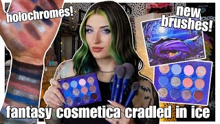 Fantasy Cosmetica Cradled In Ice Collection  Tutorial  Swatches [upl. by Nueoht]