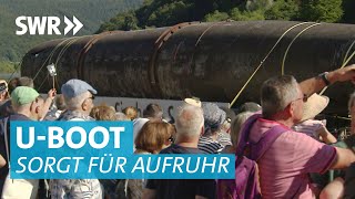 UBoot U 17 wird auf dem Neckar zum Technikmuseum Sinsheim transportiert [upl. by Athey]