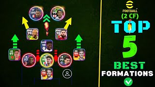 Top 5 Best 2 CF Formations In eFootball 2024  4132 Still Available [upl. by Memory]