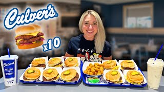 CULVERS DOUBLE DELUXE BUTTER BURGER CHALLENGE [upl. by Rebekah191]