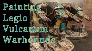 Painting Legio Vulcanum Warhounds  Adeptus Titanicus Titans [upl. by Elleirad]