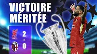 2  0 Liverpool  Bologne  champions league  une victoire importante de Liverpool [upl. by Terrill]