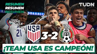 Resumen y goles  Estados Unidos 32 México  CONCACAF Nations League  Final  TUDN [upl. by Nanam]