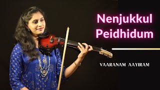 Nenjukkul Peidhidum  Vaaranam Aayiram Song Piano Cover with NOTES  AJ Shangarjan  AJS [upl. by Cerelia]