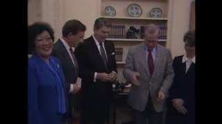 Ronald Reagan watches Smothers Brothers quotDead Dogquot YoYo Trick in Oval Office [upl. by Eerised]