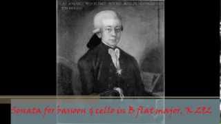 W A Mozart  KV 292 196c  Sonata for bassoon amp cello in B flat major [upl. by Llennyl]