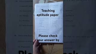 Teaching aptitude exam paper ctet teachingmethods teaching reasoning apttitude competition [upl. by Annaerda]