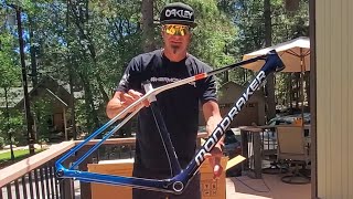 My new Mondraker Podium RR SL frameset unboxing 750g absolutely beautiful boutique [upl. by Nosnarb]