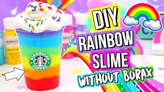 DIY SLIME DIY BEST Rainbow Slime Recipe How To Make Slime [upl. by Aicertal]