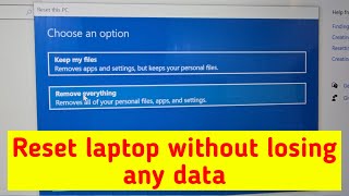 How to Reset Laptop Without Losing Data 2024 [upl. by Pendergast]