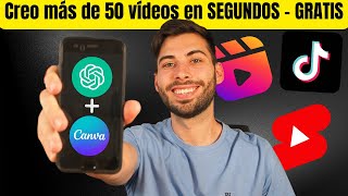 Crea videos en masivo con Canva  Chat GPT para tus Redes Sociales GRATIS  TUTORIAL Paso a Paso [upl. by Ahsirkal677]