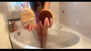 ASMR dry brushing super relax con massaggio [upl. by Enatan]