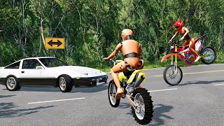 Motorbike Crashes 20  BeamNG DRIVE [upl. by Hamann]