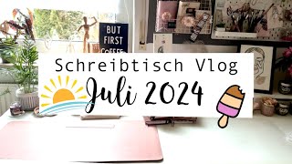 Schreibtisch Vlog Juli 2024  Buchtipps für den Sommer  Bestellungen auspacken [upl. by Cariotta]