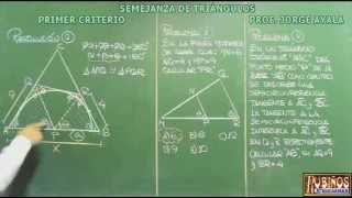 SEMEJANZA DE TRIANGULOS PRIMER CRITERIO  EJERCICIOS RESUELTOS [upl. by Olli588]