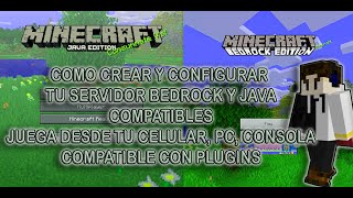 Como configurar e Instalar tu server JavaBedrock Crossover con GeyserMC 1171 [upl. by Leeth39]