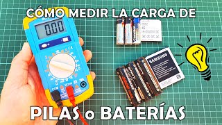 Cómo MEDIR la CARGA de PILAS y BATERÍAS con MULTIMETRO DIGITAL como medir pilas [upl. by Lassiter242]