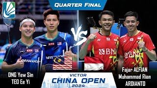 ⚪LIVE SCORE  ONG Yew Sin TEO Ee Yi vs Fajar ALFIAN Muhammad Rian ARDIANTO  China Open 2024 [upl. by Bender]