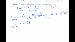 Proof that Differentiable Functions are Continuous [upl. by Wileen924]