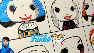 DIBUJO todos los 🤡 PAYASOS FUNKO POP de la DEEP WEB Mini Mini Luli Duffy Fede Vigevani [upl. by Aharon]